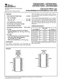 Datasheet CD74HC4351E manufacturer TI